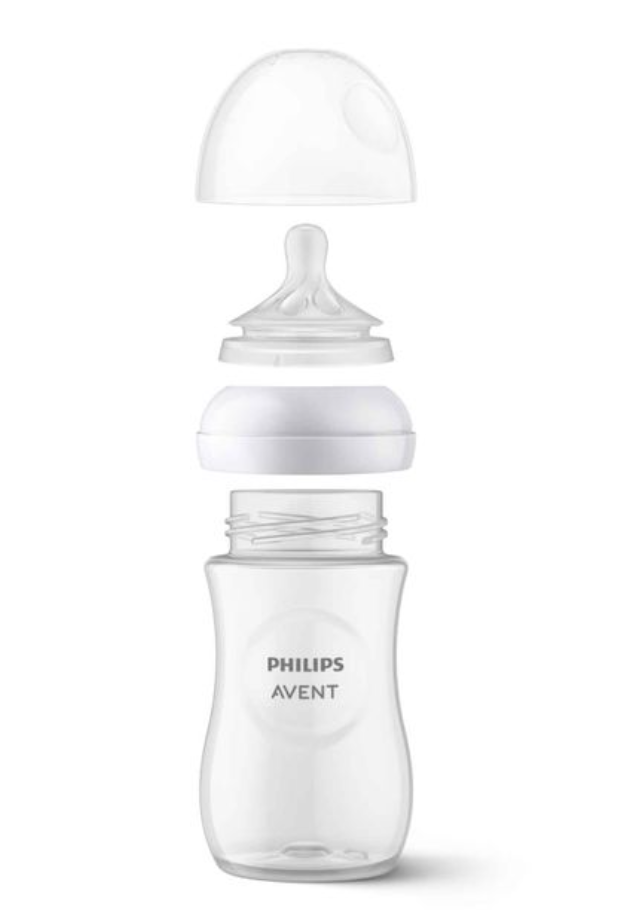 Philips Avent Бутылочка с силиконовой соской Natural Response 1m+, SCY903/01, бутылочка для кормления, средний поток, 260 мл, 1 шт.