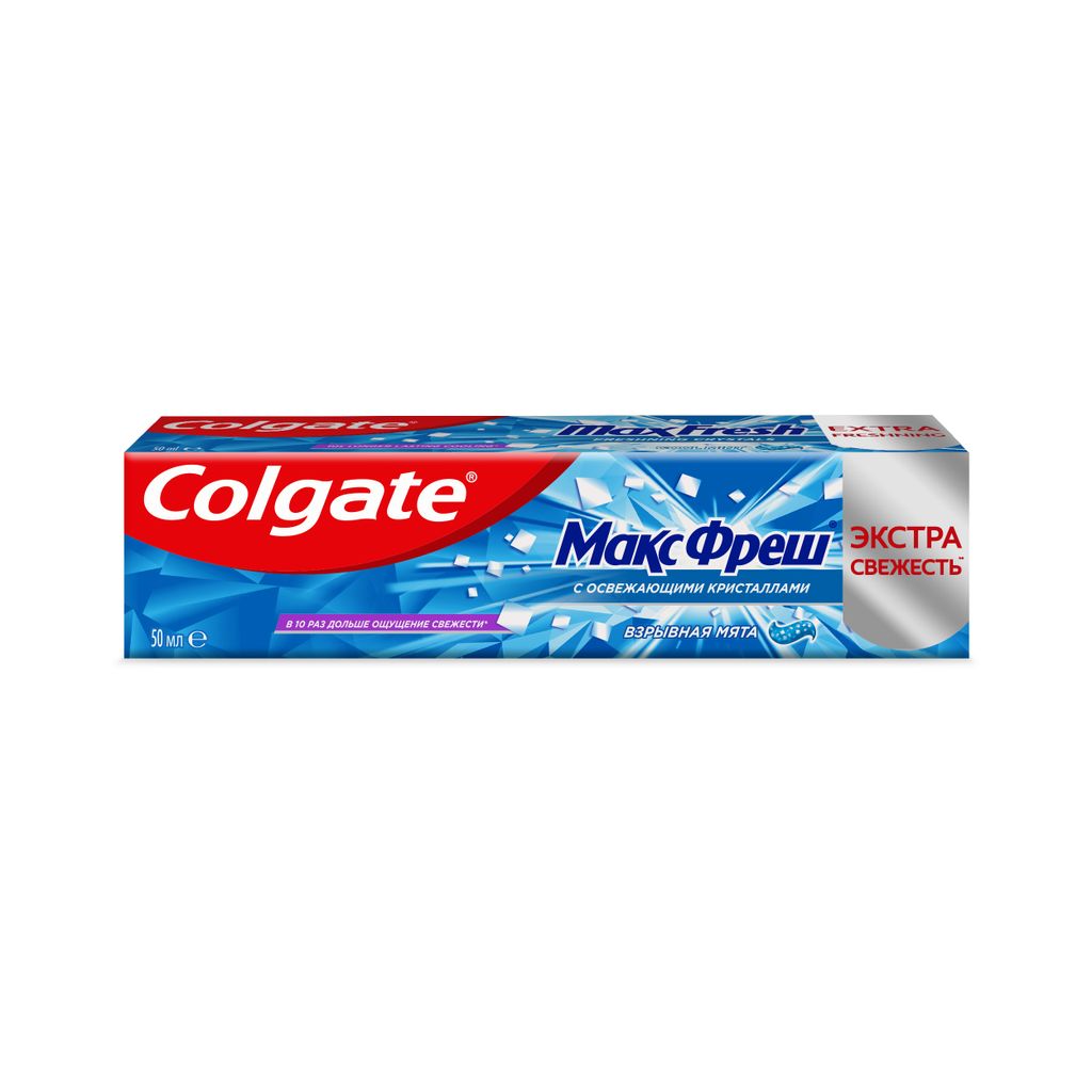 Colgate Макс Фреш Взрывная мята зубная паста, паста зубная, 50 мл, 1 шт.