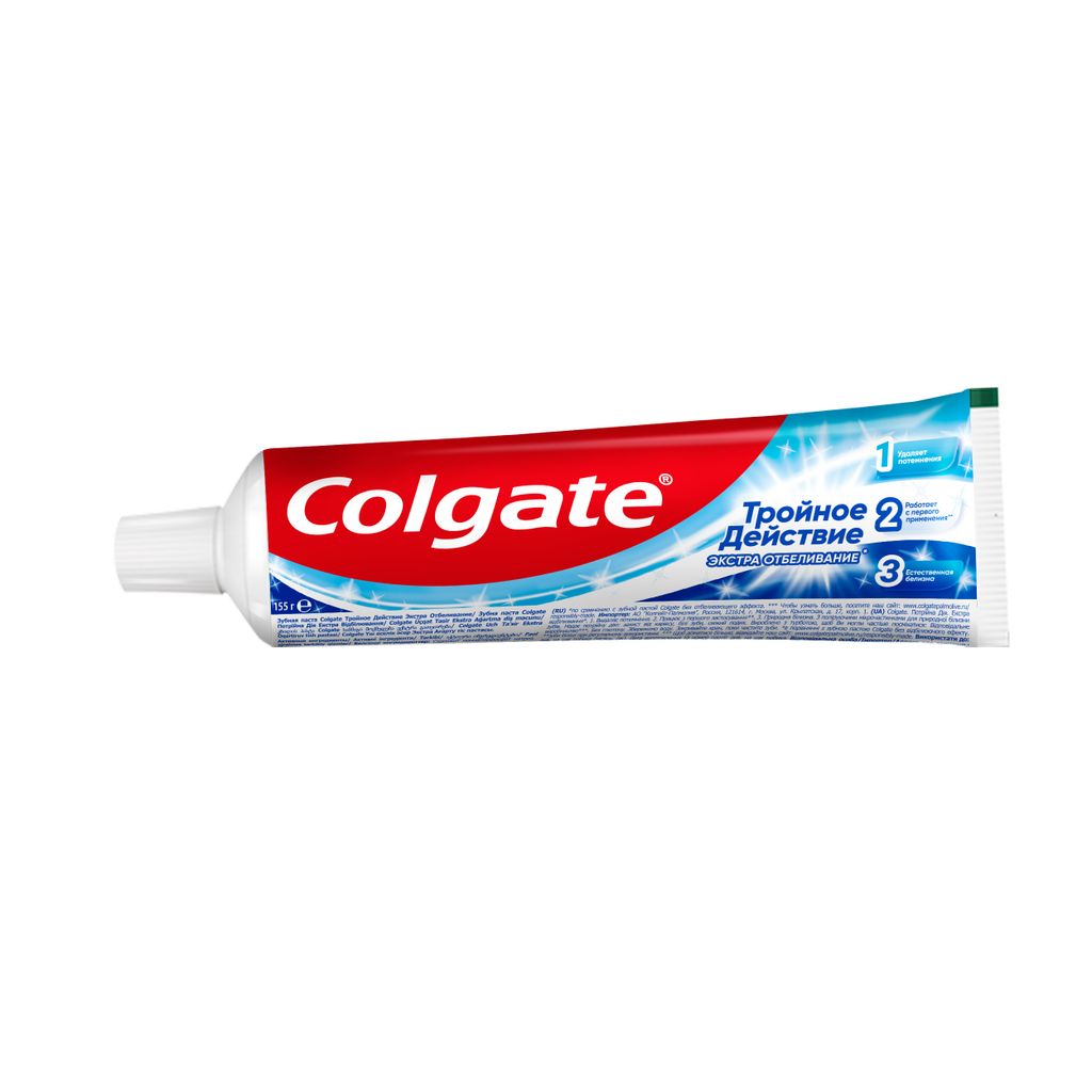 Colgate Тройное Действие Экстра отбеливание зубная паста, паста зубная, 100 мл, 1 шт.