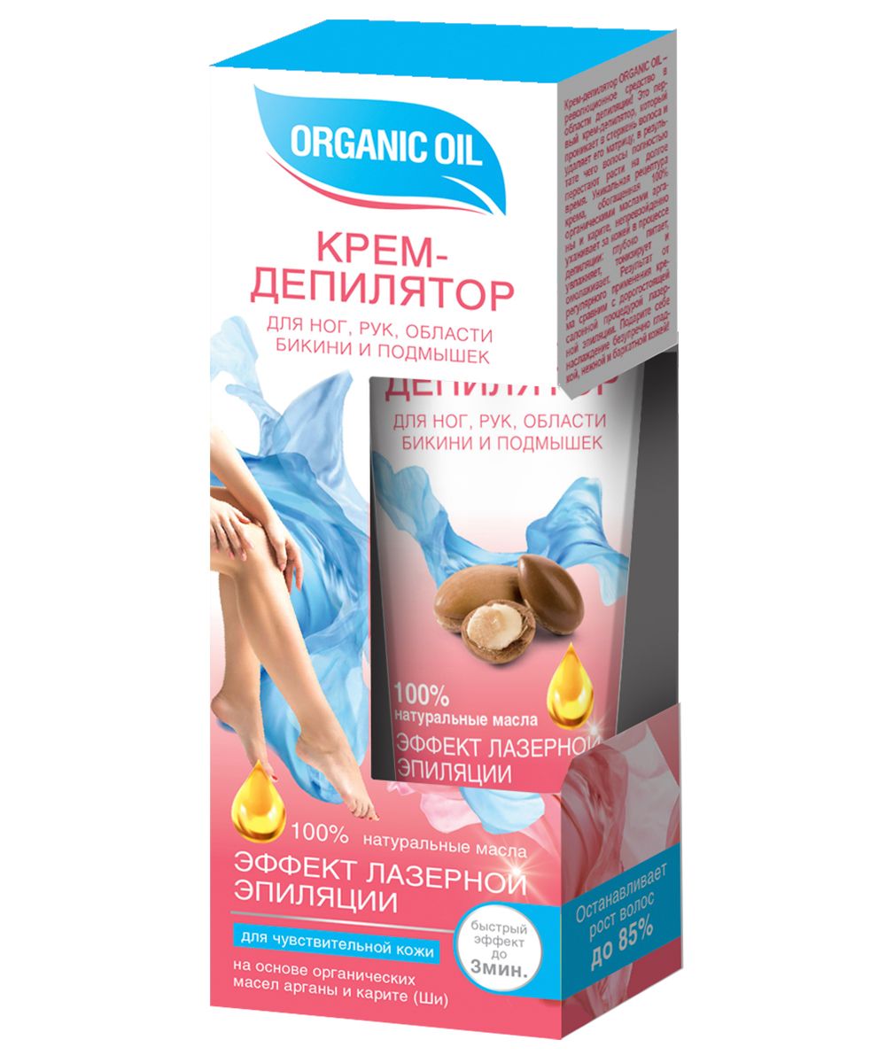 фото упаковки Organic oil Крем-депилятор для чувствительной кожи